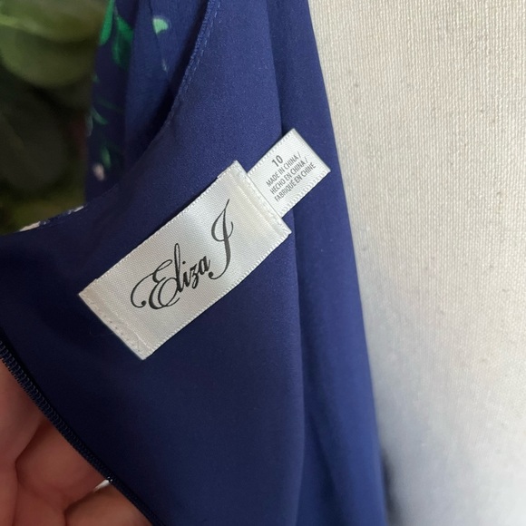 Eliza J Floral Blue Dress NWT - Picture 8 of 8